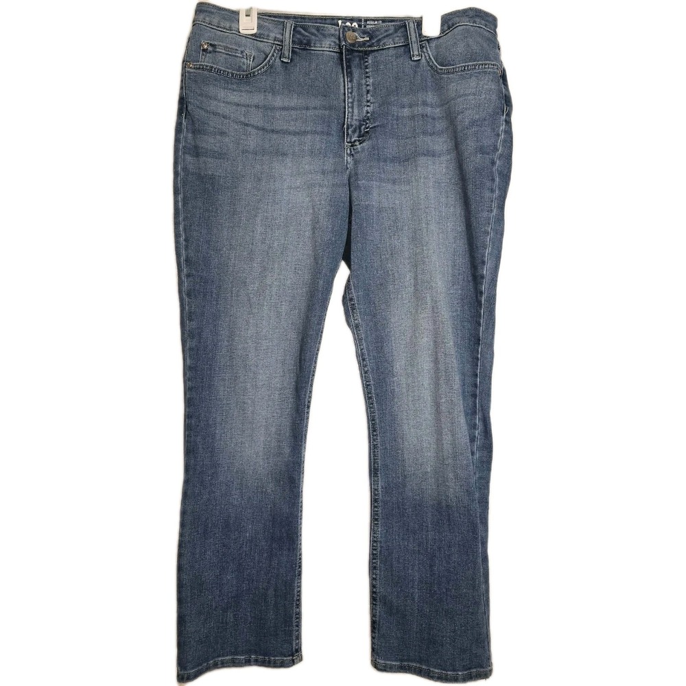 Lee Women's Straight Leg Jeans Size 16M‎ Mid Rise Classic Casual Denim